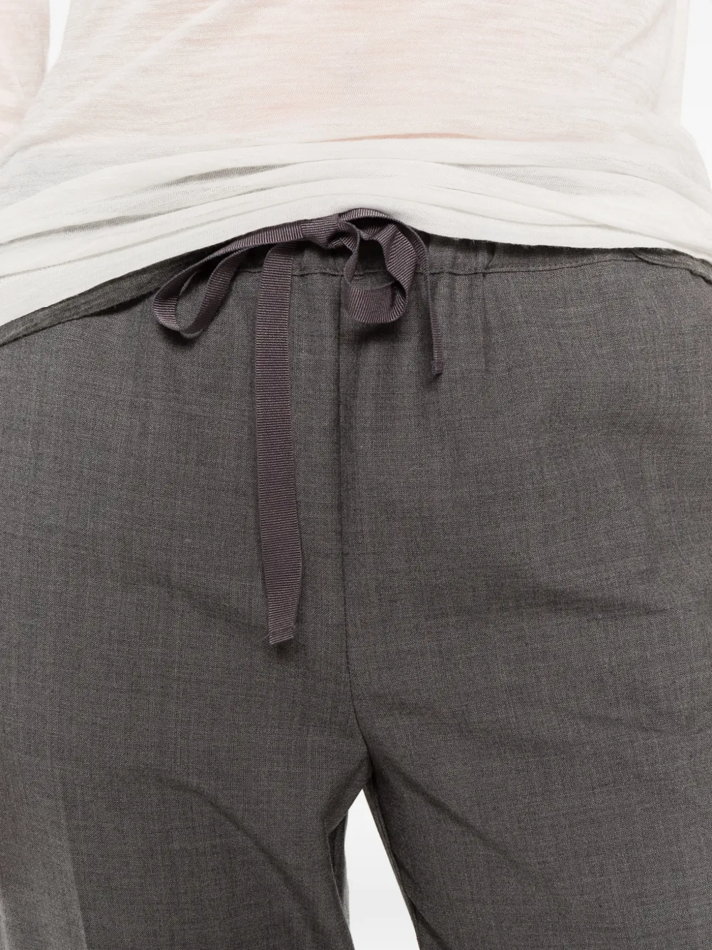 Semicouture drawstring straight-leg trousers Grijs