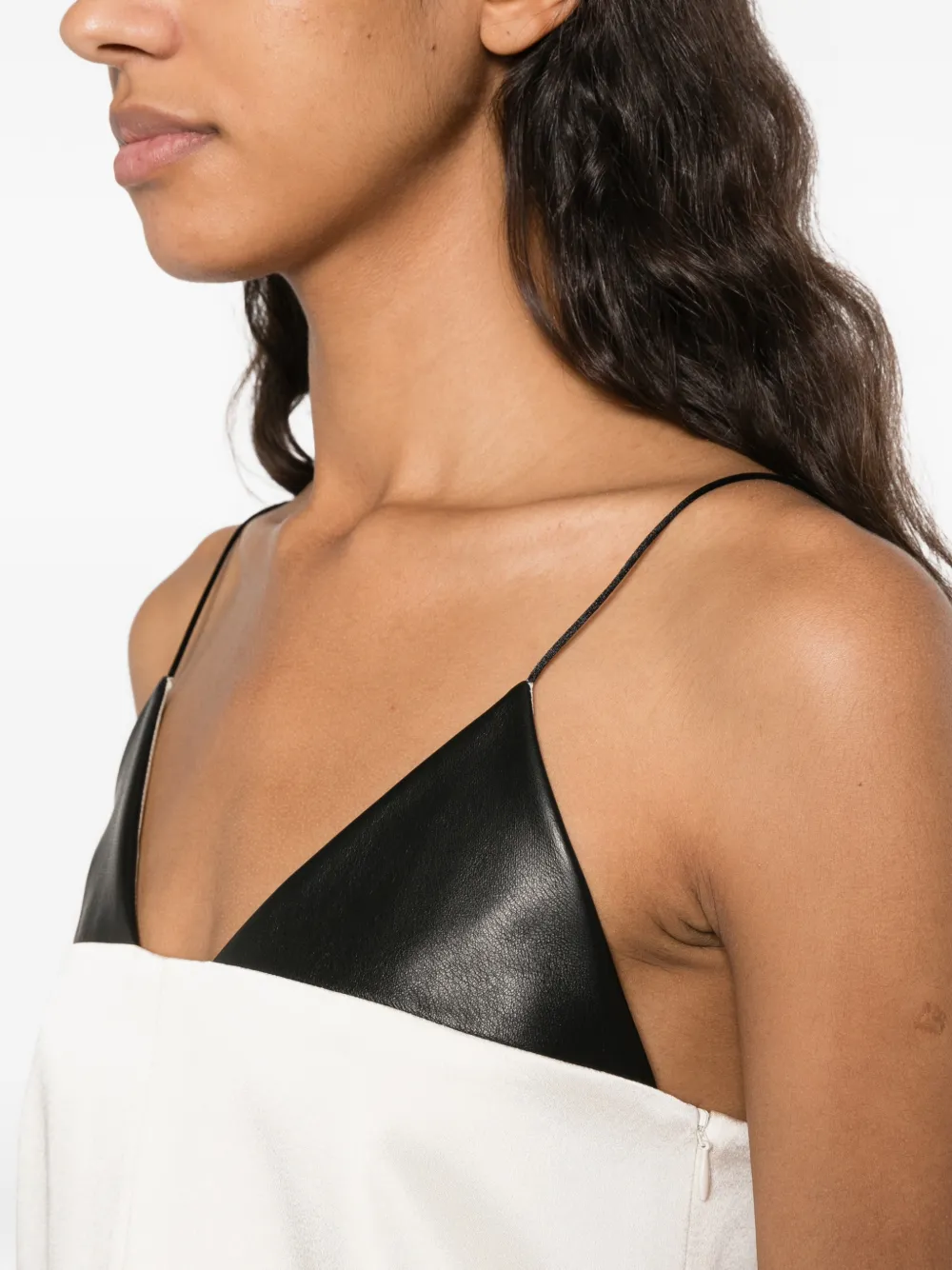 Semicouture colour-block camisole top Beige