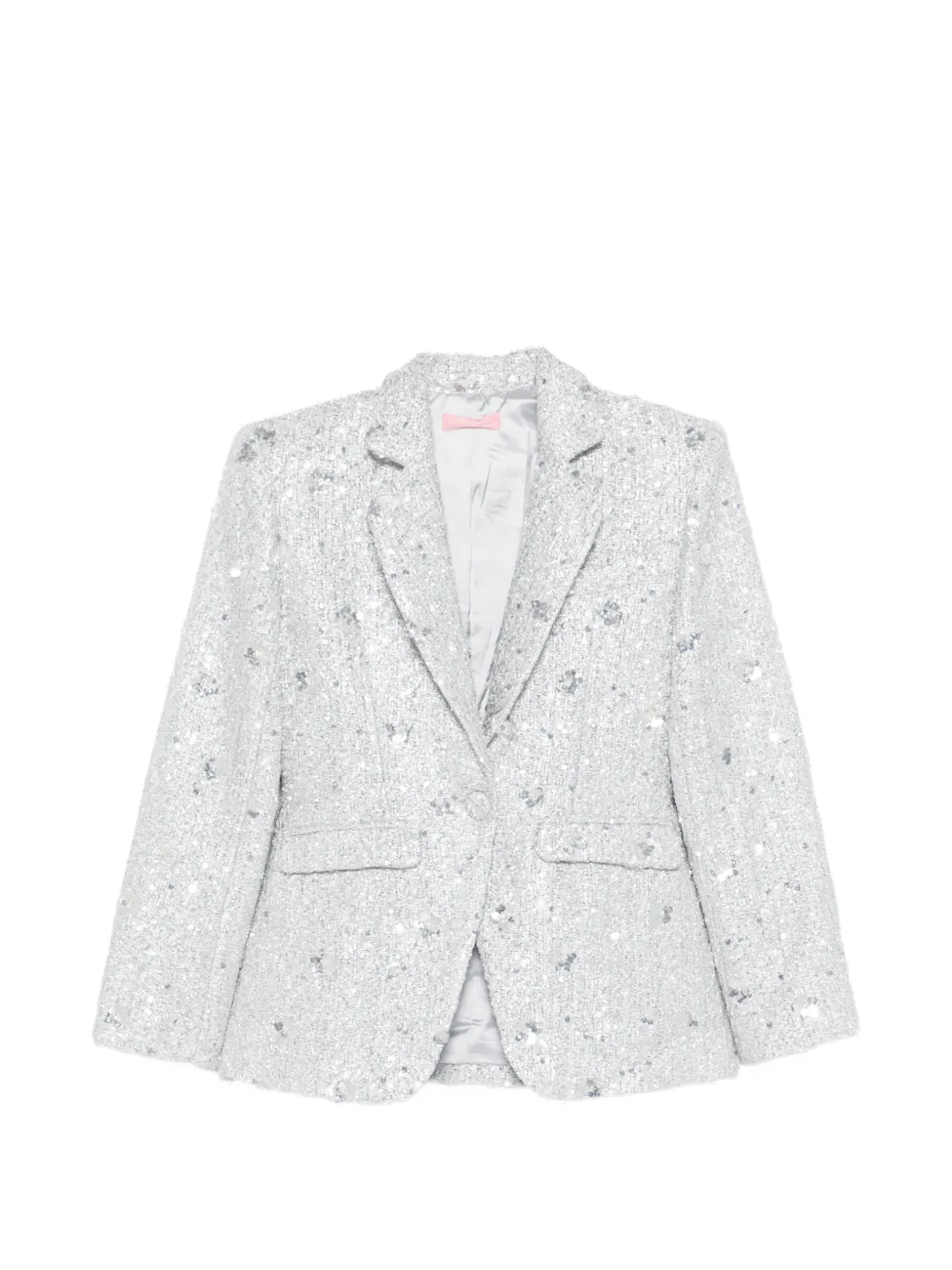 TWENTY FOURHAITCH sequin-embellished tweed blazer - Argent TWENTY FOURHAITCH sequin-embellished tweed blazer - Argent