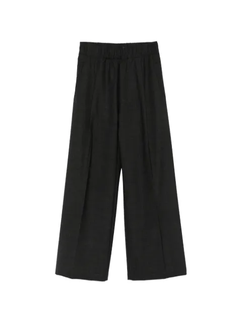 Semicouture elasticated-waistband straight-leg trousers
