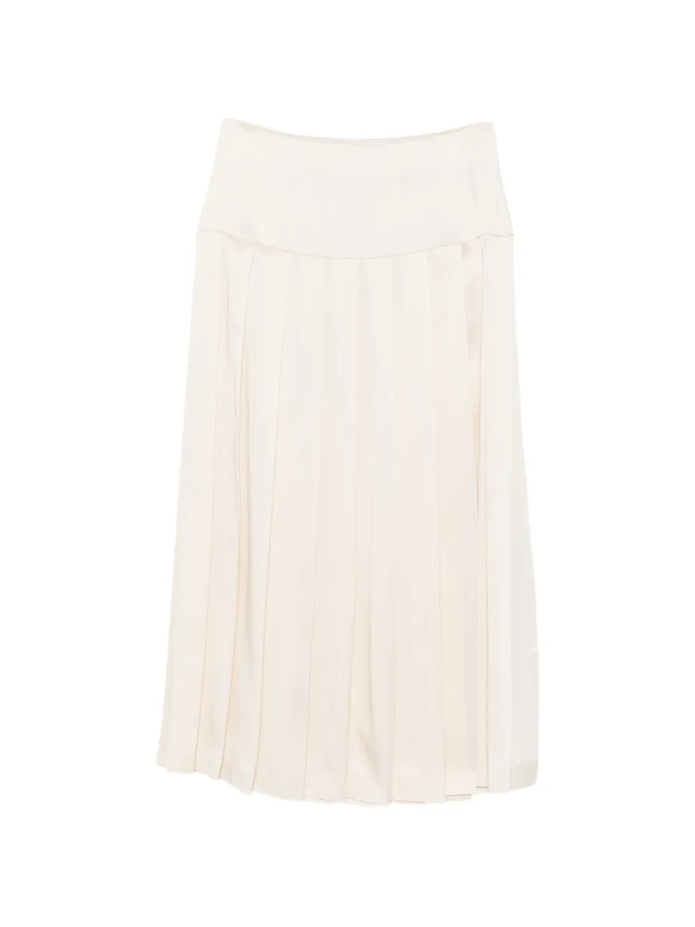 Semicouture pleated A-line maxi skirt - Tons neutres