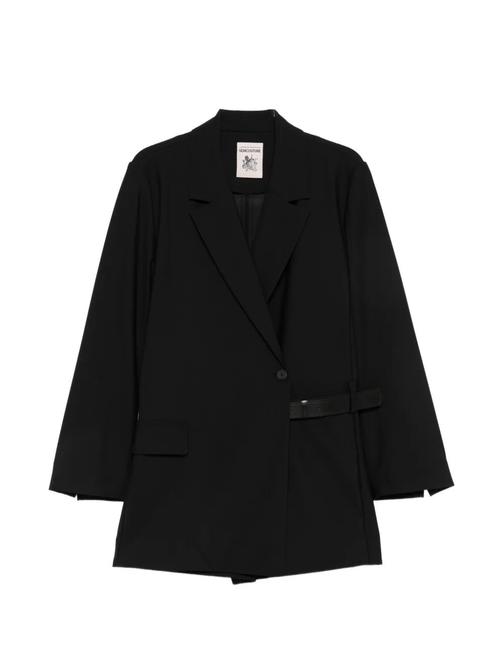 Semicouture belted playsuit Zwart