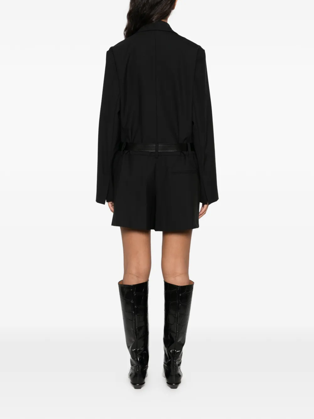 Semicouture belted playsuit Zwart