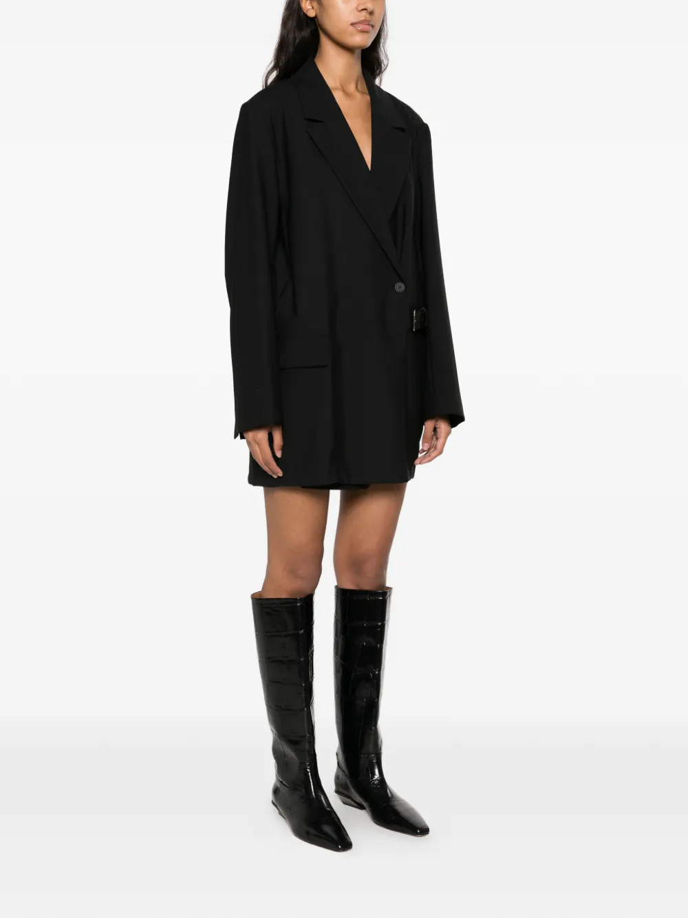 Semicouture belted playsuit Zwart