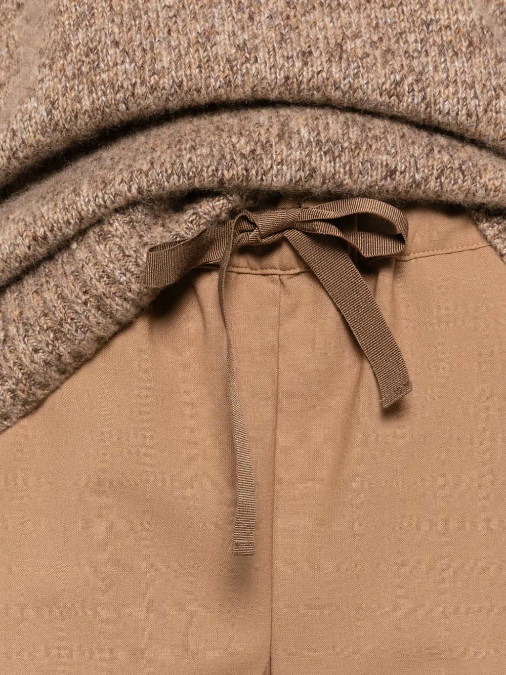 Semicouture drawstring straight-leg trousers Beige