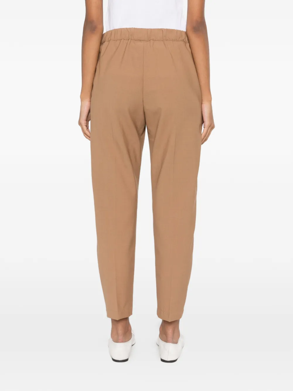 Semicouture drawstring straight-leg trousers Beige