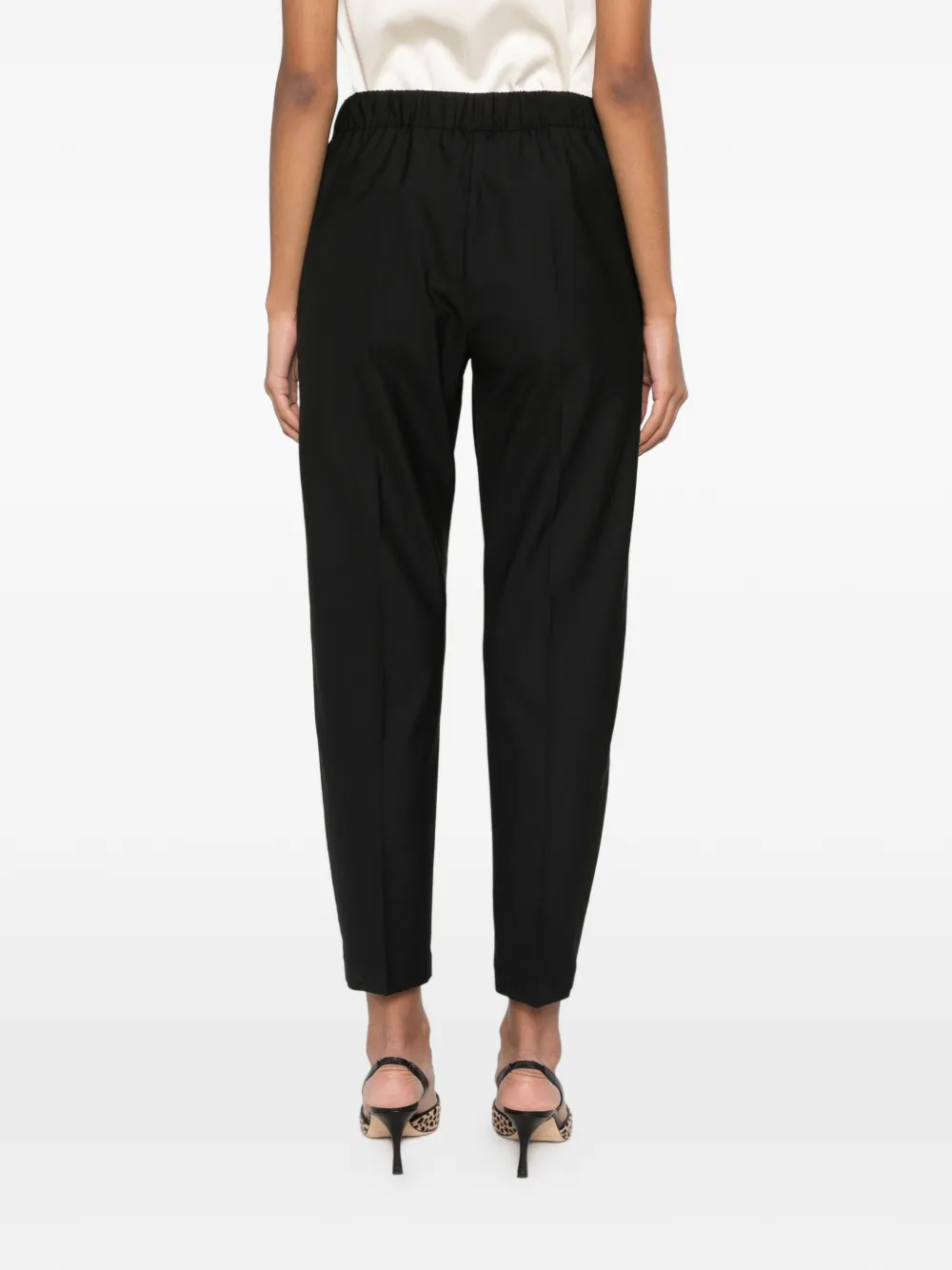 Semicouture drawstring-waist straight-leg trousers Zwart