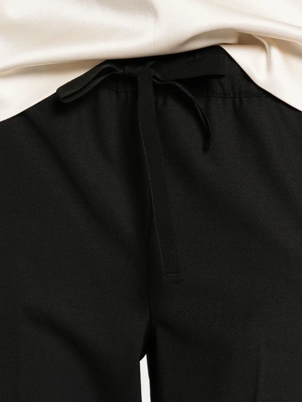 Semicouture drawstring-waist straight-leg trousers Zwart