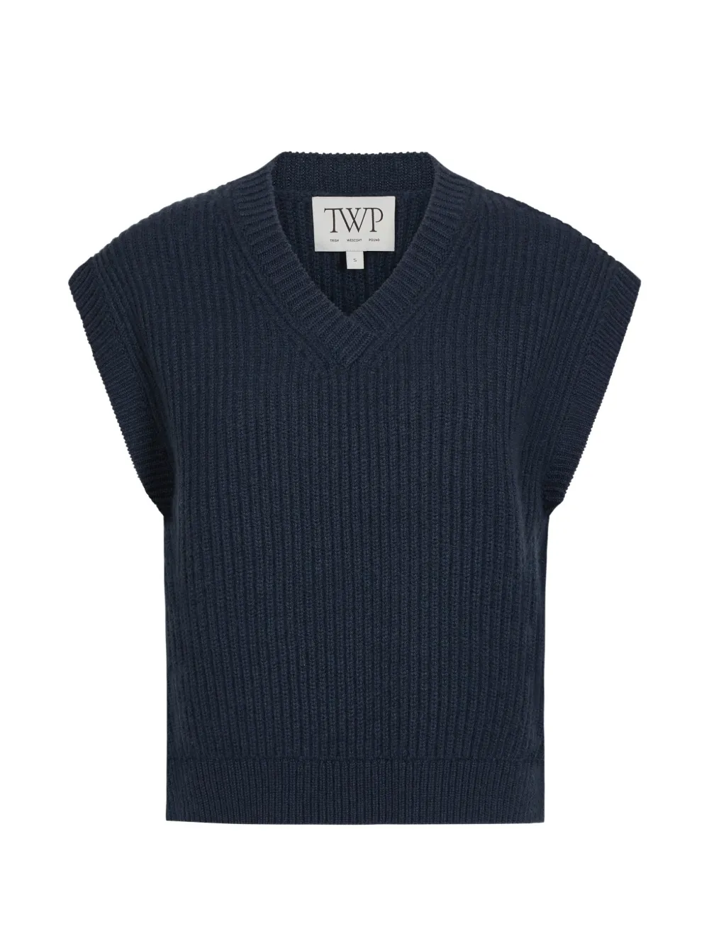 TWP rib-knit V-neck T-shirt