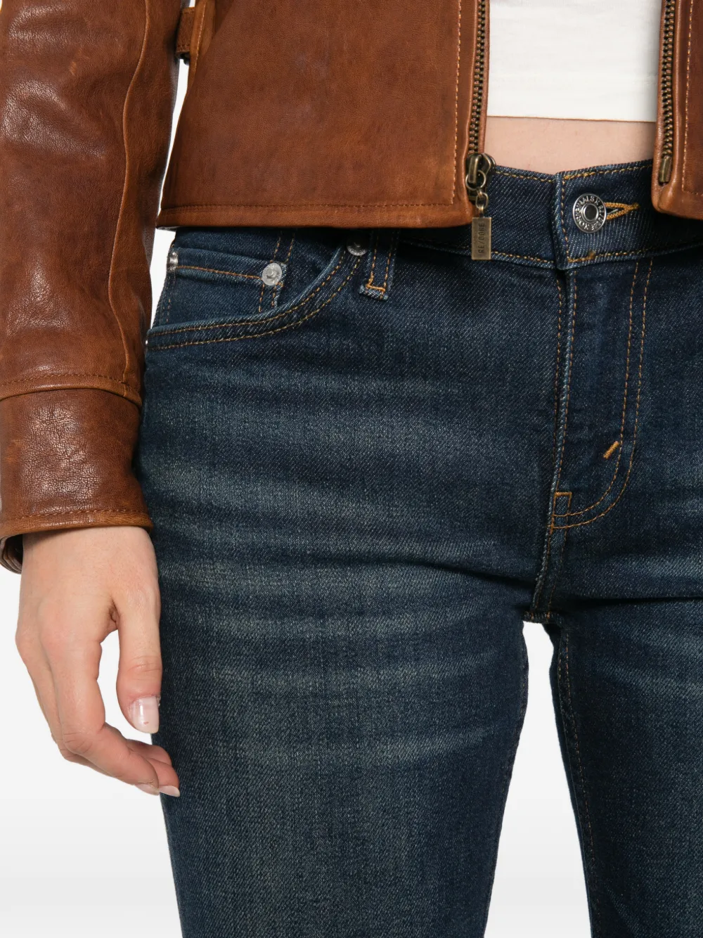 RE DONE five-pocket bootcut jeans Blauw