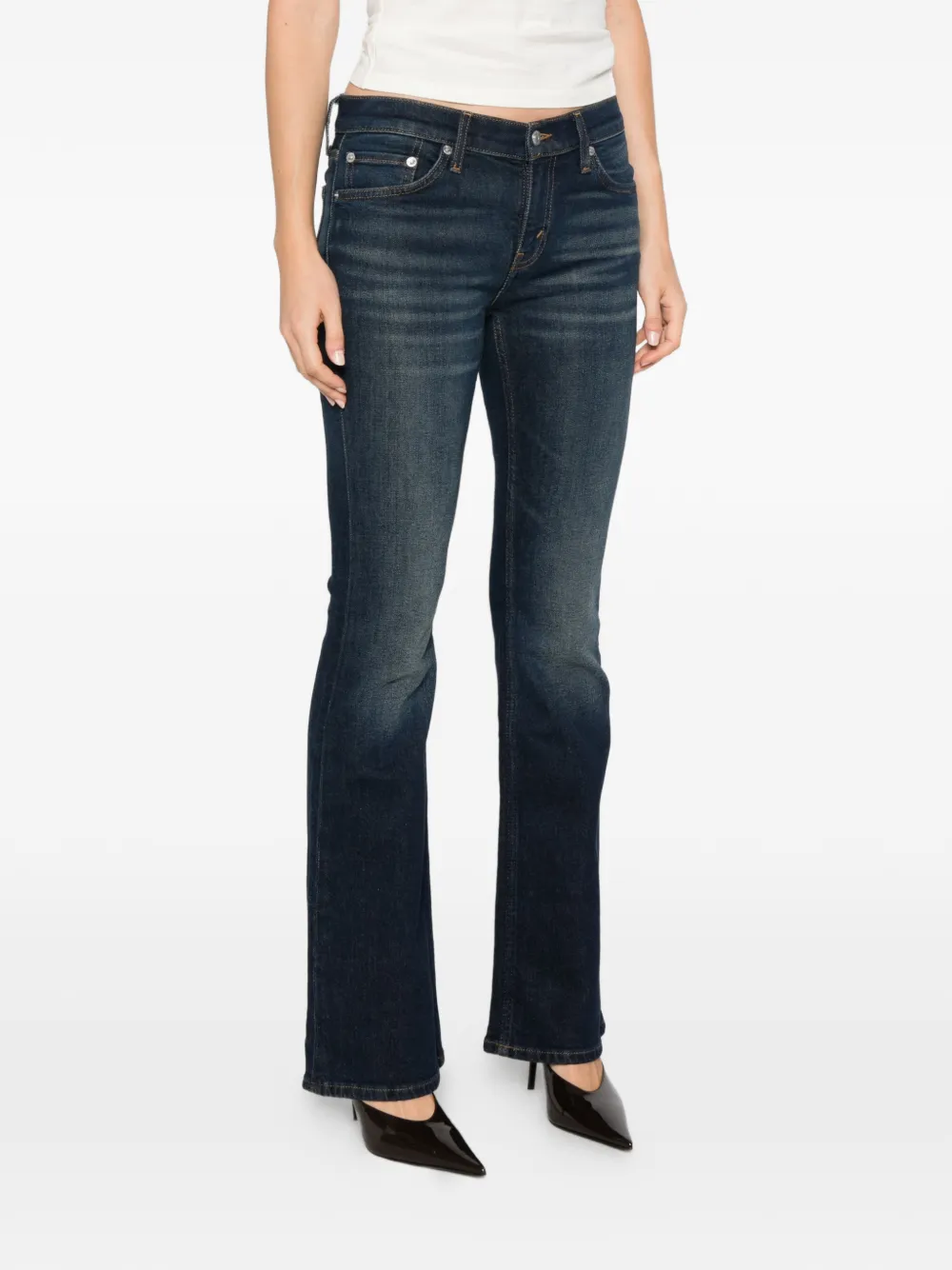 RE DONE five-pocket bootcut jeans Blauw