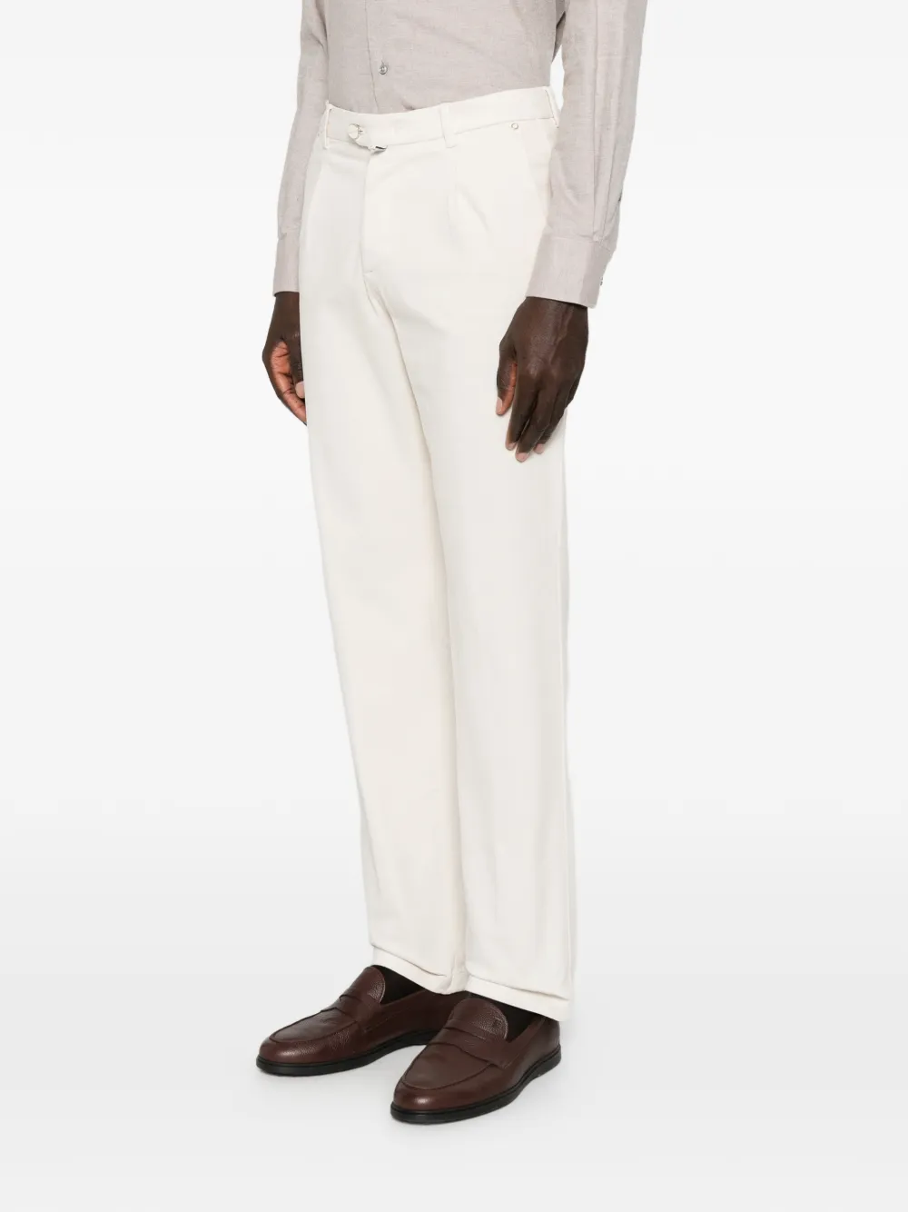Kiton Straight plooibroek Beige
