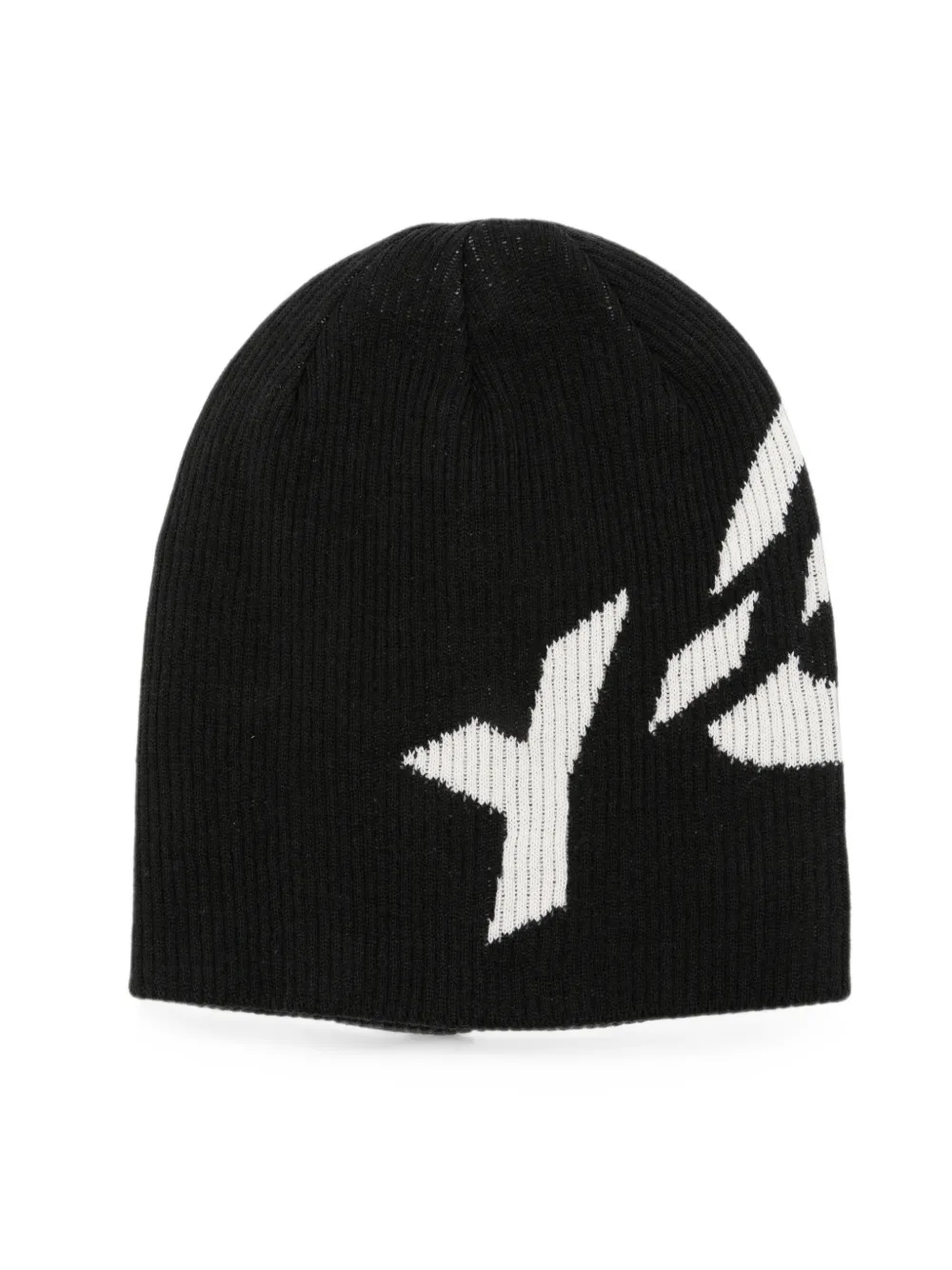 Y-3 x Yohji Yamamoto CL logo-intarsia beanie hat - Noir