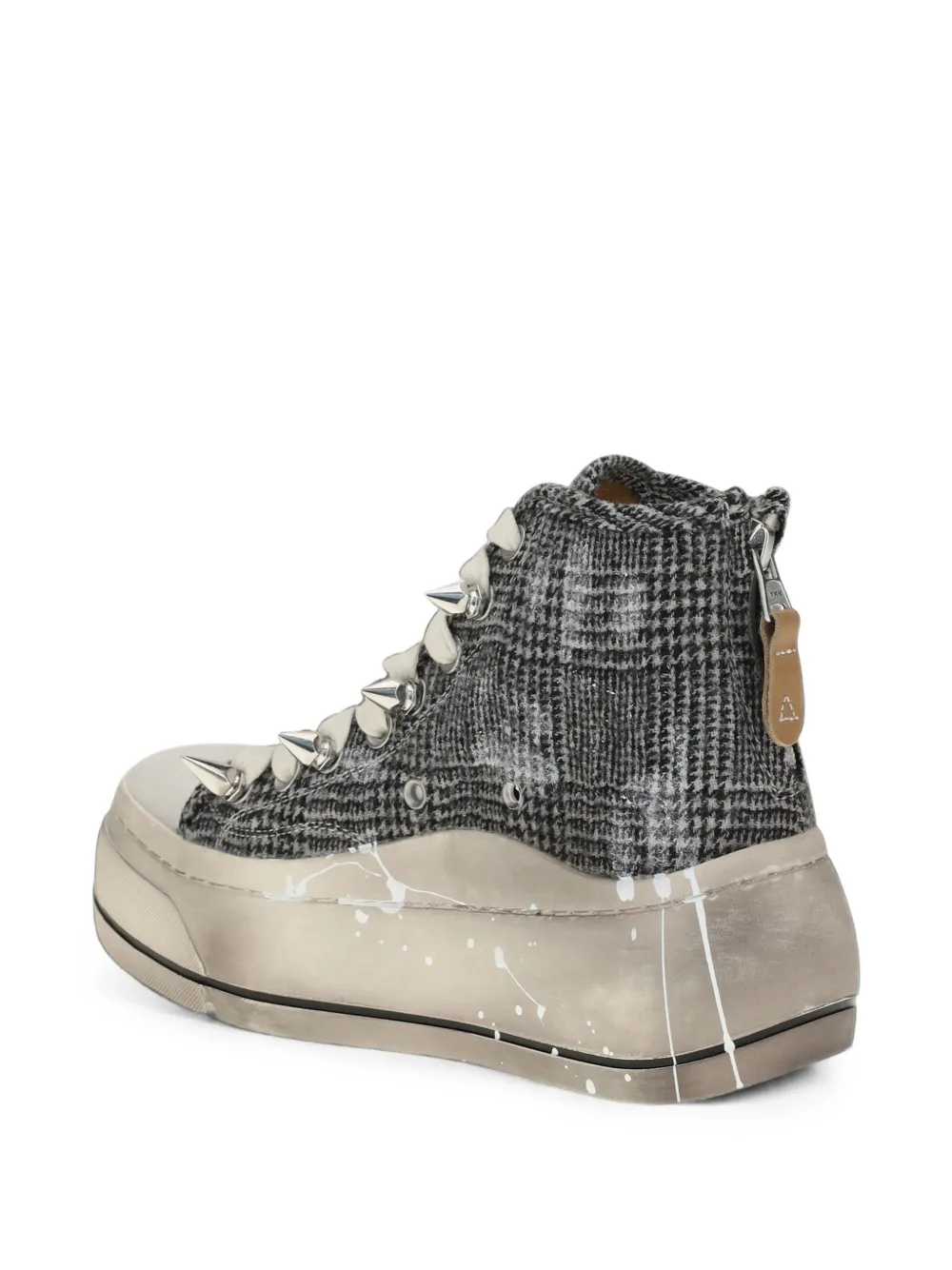 R13 Kurt High-top Sneakers in Black, view 3