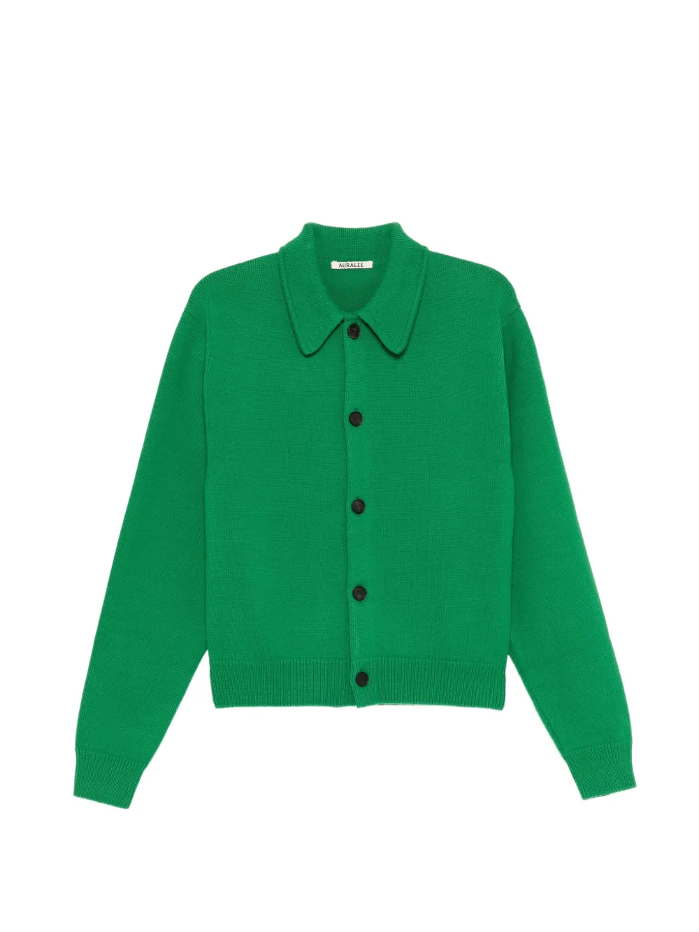 Auralee button-up collared sweater | Green | Image 1