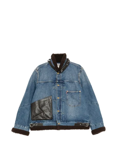 sacai x Levi's shearling-trim denim jacket