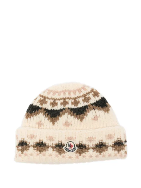 Moncler Fair Isle-knit beanie hat