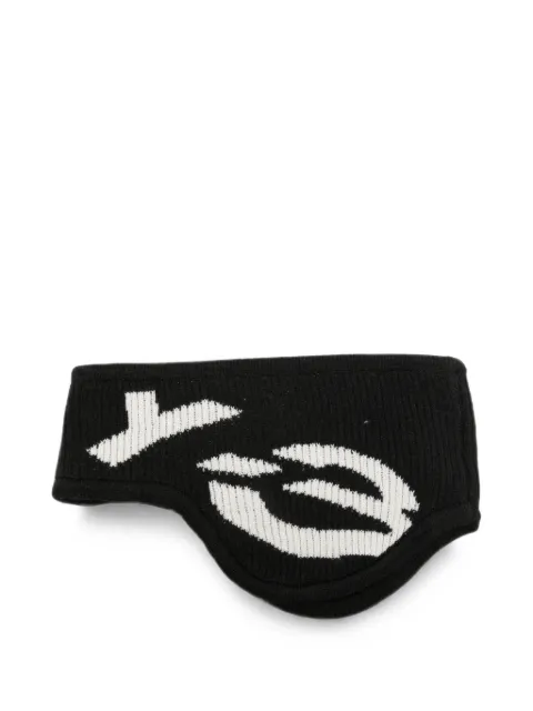 Y-3 x Yohji Yamamoto logo-intarsia ribbed headband
