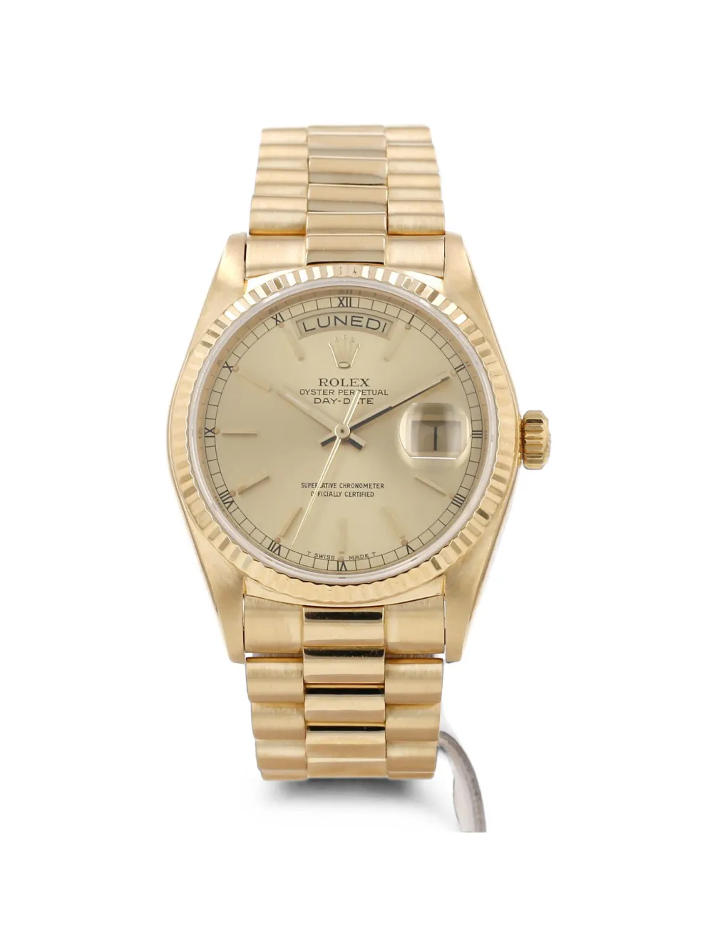 Pre-owned Rolex 1985 Day-date 36mm Watch In Gold
