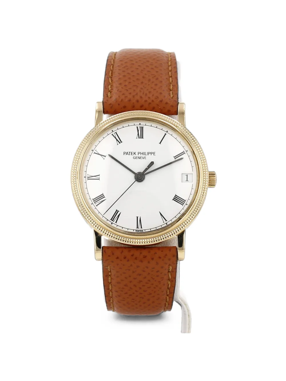 Patek Philippe Pre-Owned 1990 Calatrava Clous de Paris 33mm watch - Bianco