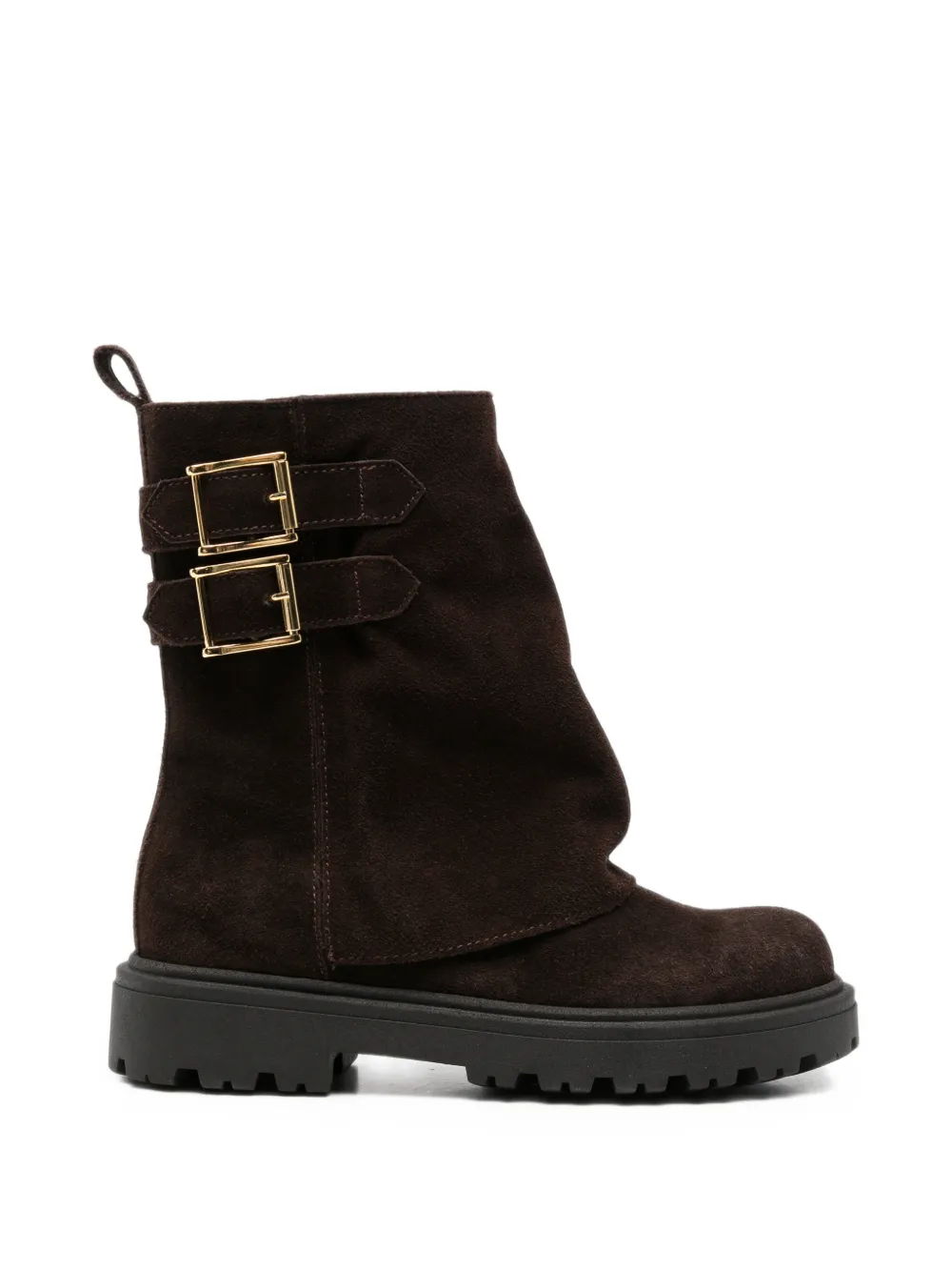 Florens buckle-detail suede boots - Marrone