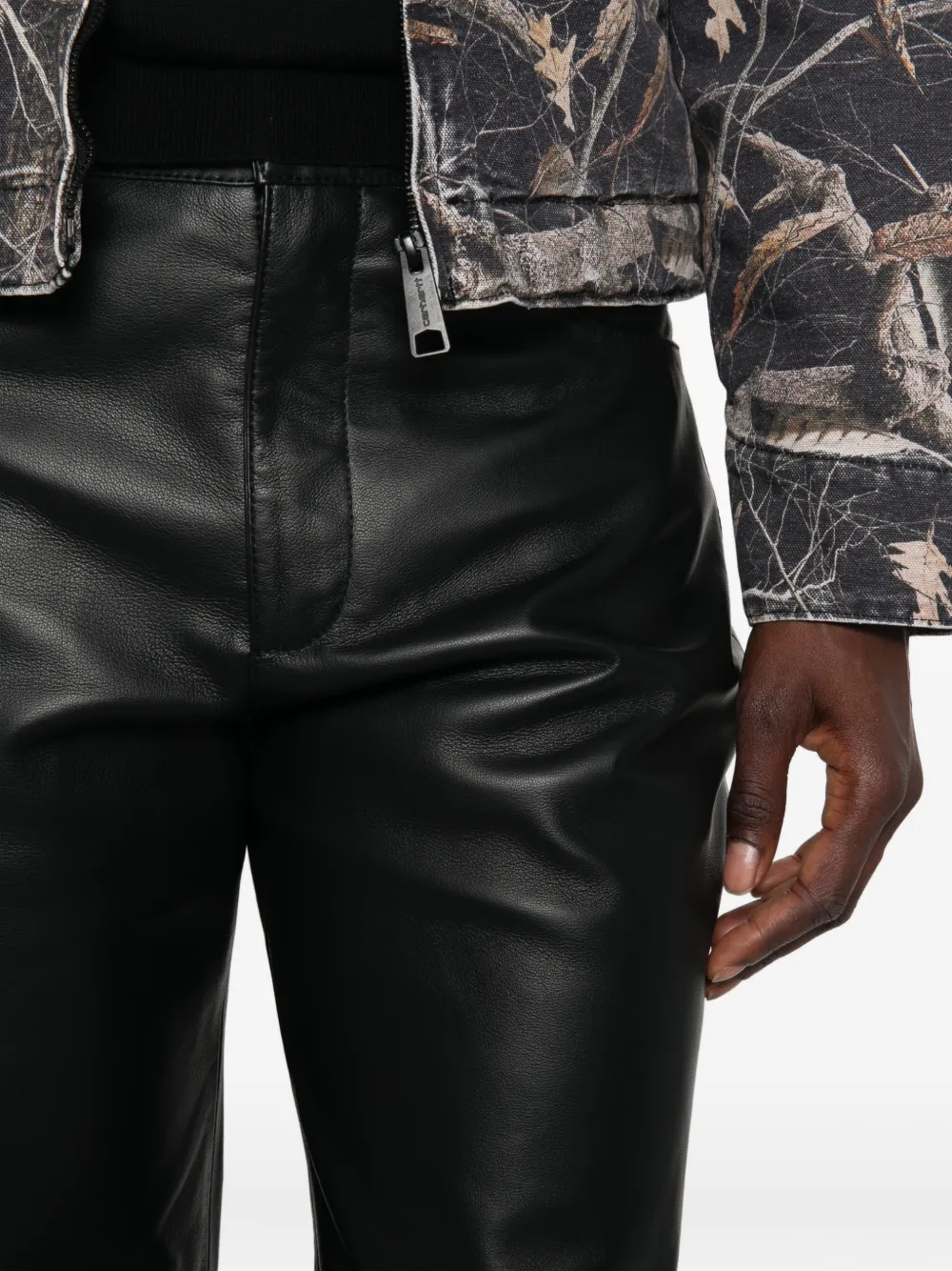 SOLOTRE Leren broek Zwart