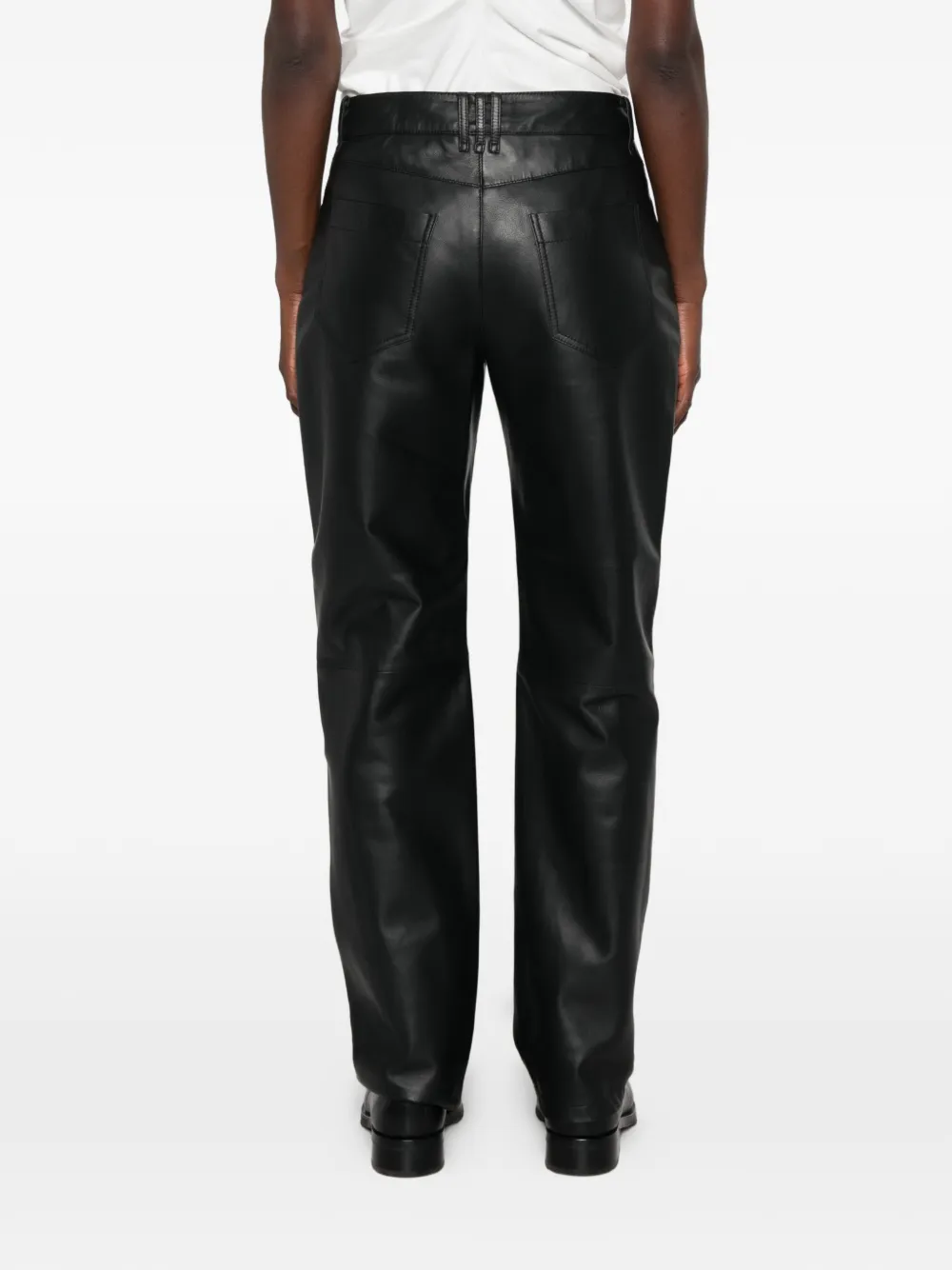SOLOTRE Leren broek Zwart