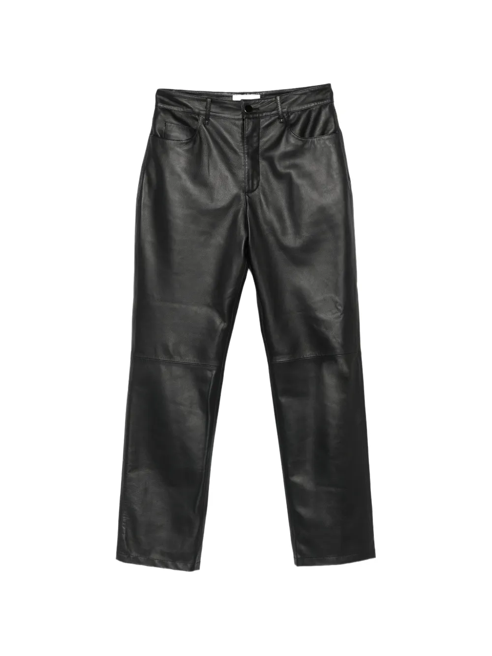 SOLOTRE straight-leg leather trousers - Noir SOLOTRE straight-leg leather trousers - Noir