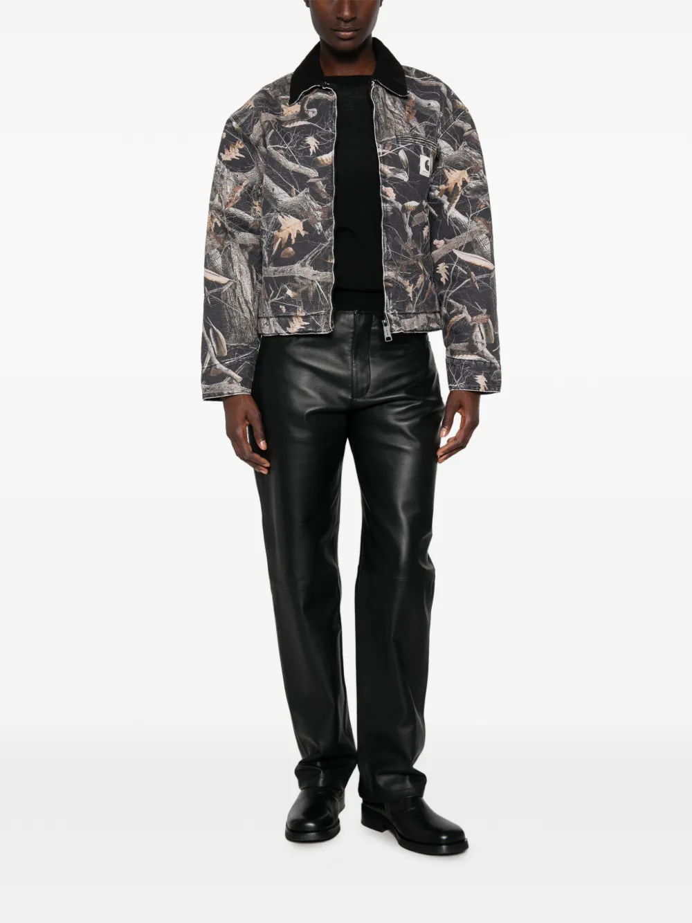 SOLOTRE Leren broek Zwart
