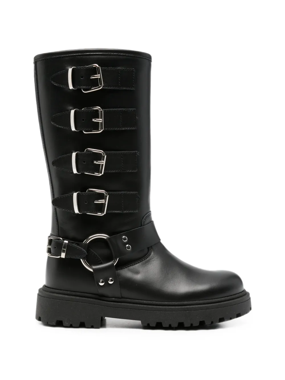 Florens buckle-detail leather boots - Nero