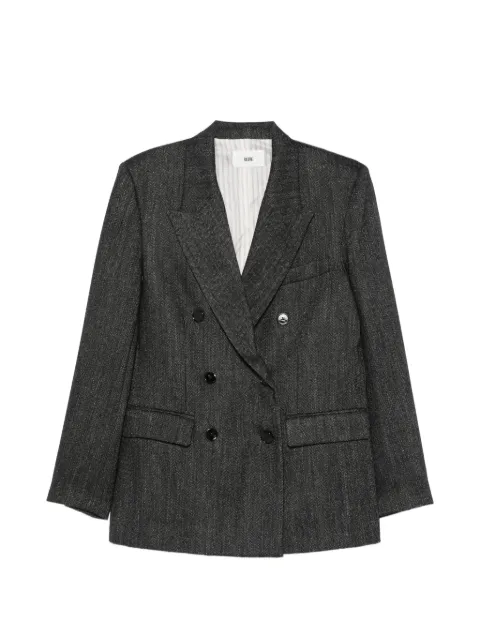 SOLOTRE herringbone double-breasted blazer