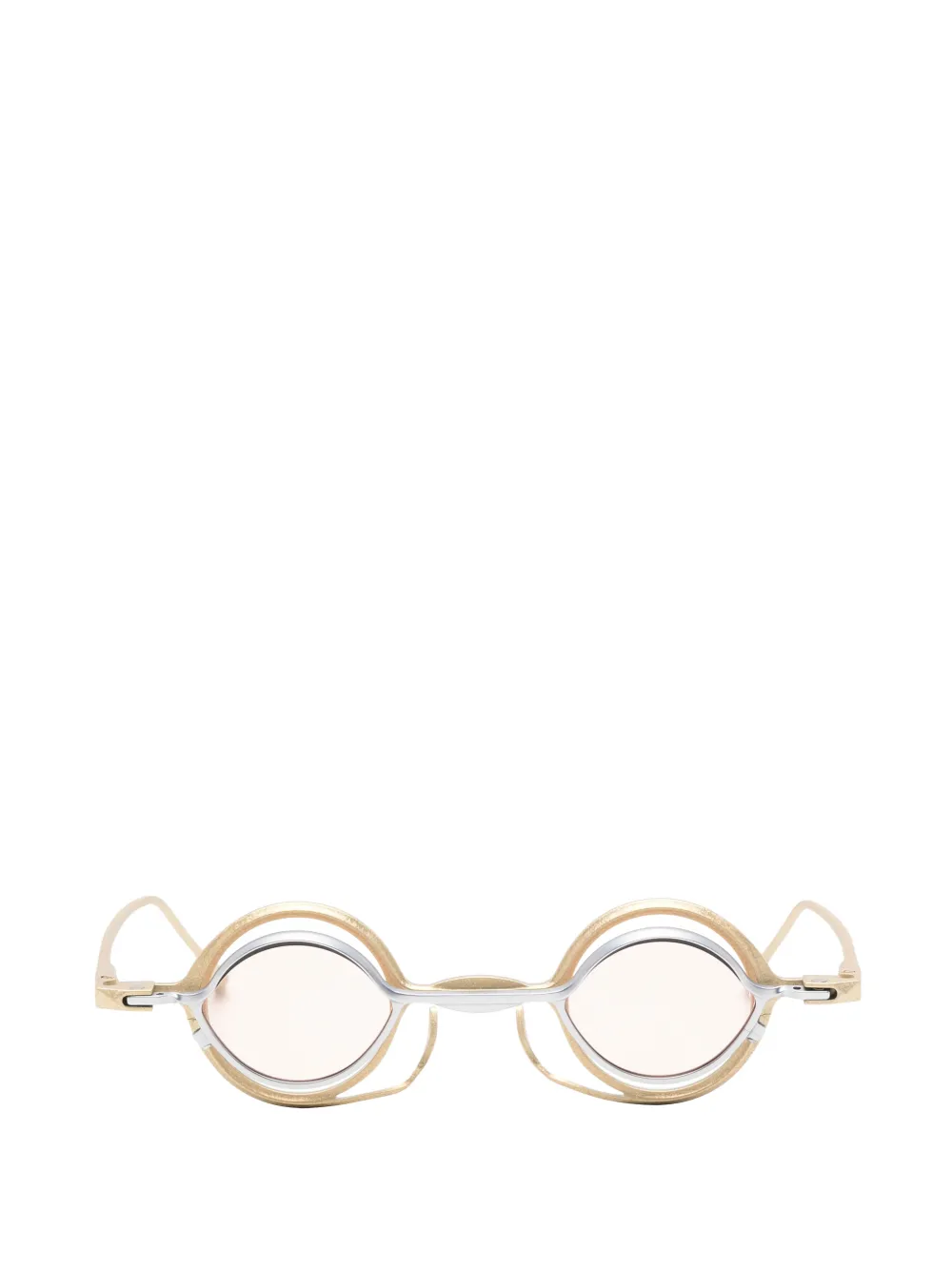 Rigards round-frame clip-on sunglasses | Gold | Image 1