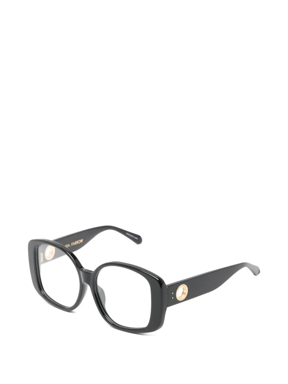 Linda Farrow Venus oversized-frame glasses Zwart