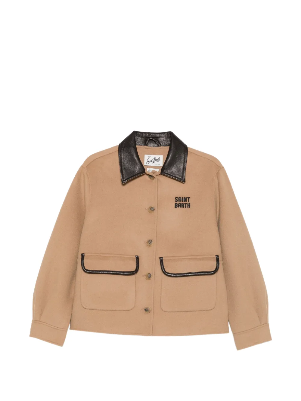 MC2 Saint Barth Glacienne contrast-collar logo-embroidered jacket