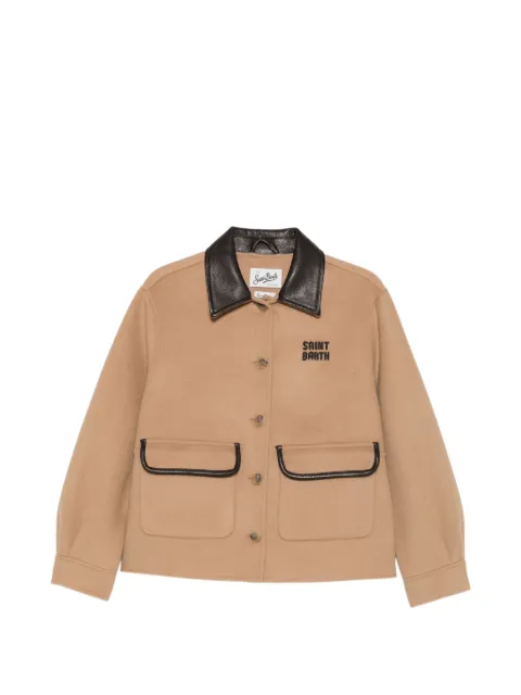 MC2 Saint Barth Glacienne contrast-collar logo-embroidered jacket