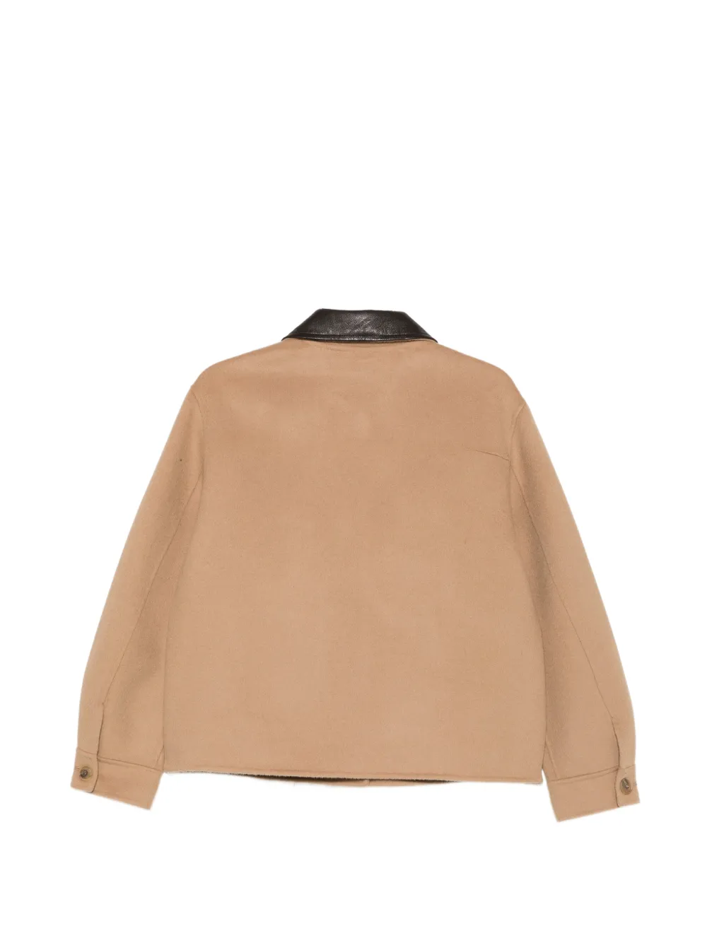 MC2 Saint Barth Glacienne contrast-collar logo-embroidered jacket Beige