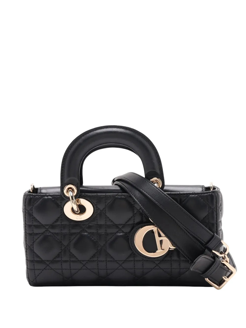 Christian Dior Pre-Owned petite sacoche Cannage Lady-D Joy en cuir d'agneau (2020-2026) - Noir Christian Dior Pre-Owned petite sacoche Cannage Lady-D Joy en cuir d'agneau (2020-2026) - Noir