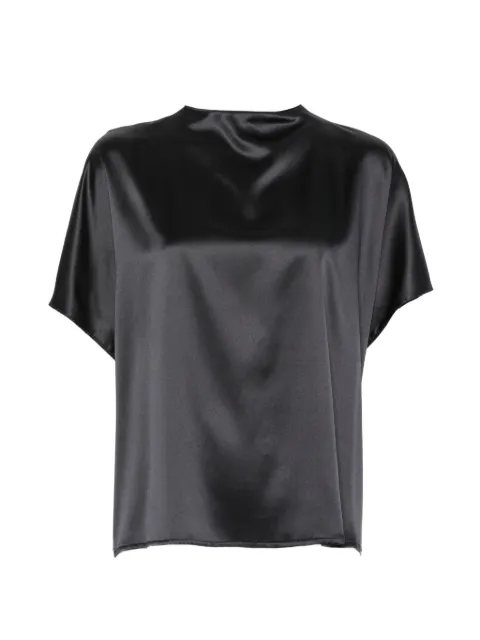 SOLOTRE satin-finish short-sleeve top