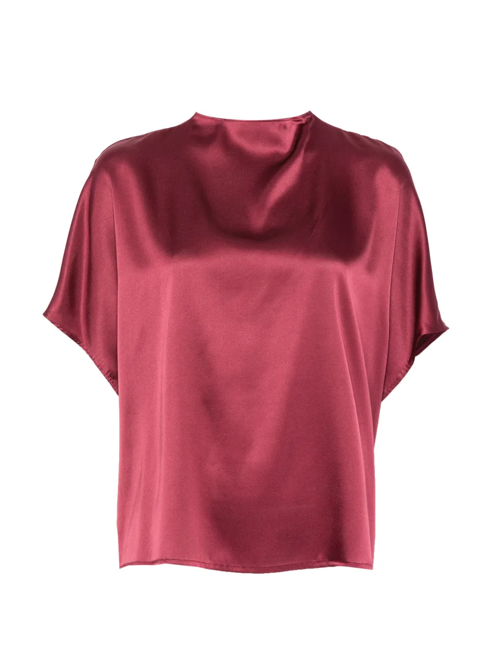 SOLOTRE satin-finish rear-zip top - Rouge SOLOTRE satin-finish rear-zip top - Rouge