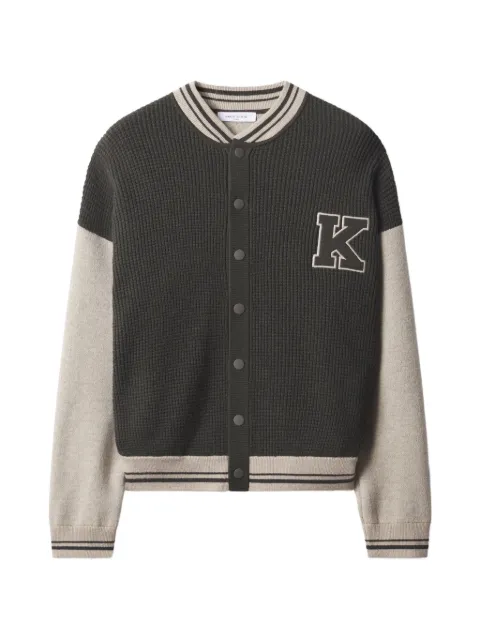 Maison Kitsuné logo-patch panelled cardigan