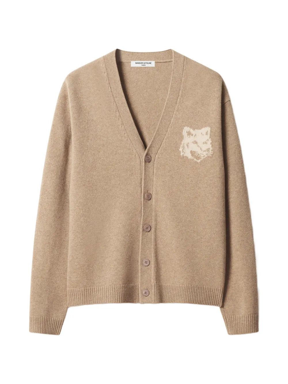 Maison Kitsuné V-neck wool cardigan