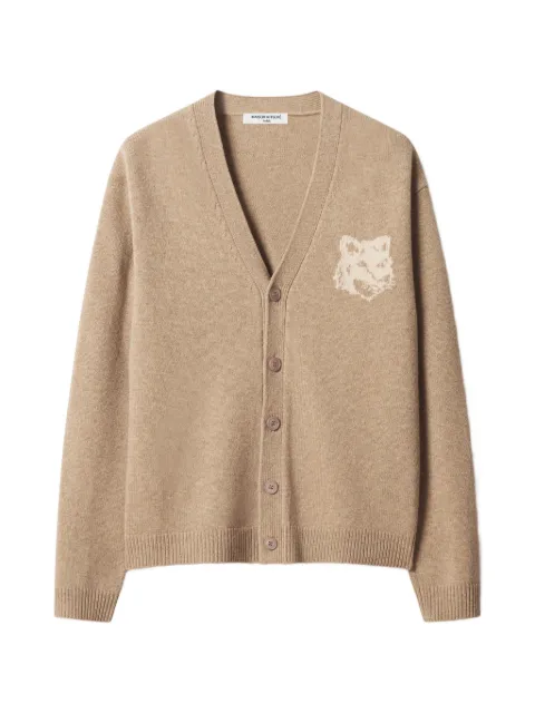 Maison Kitsuné V-neck wool cardigan