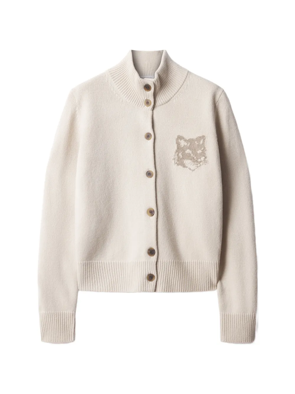 Maison Kitsuné Bold Fox Head intarsia-knit cardigan