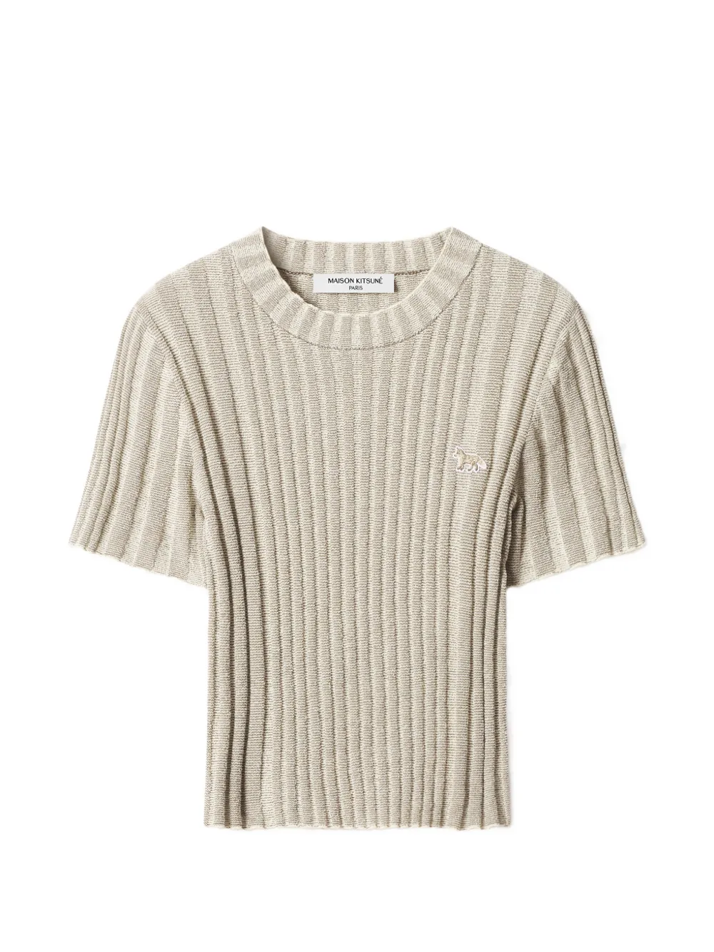 Maison Kitsuné ribbed-knit crew-neck T-shirt