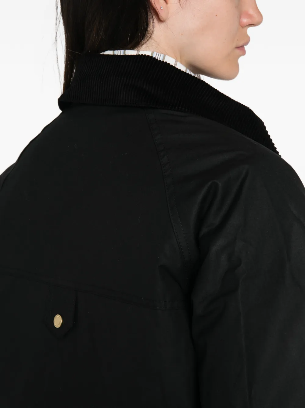 Barbour Carville jack met capuchon Zwart