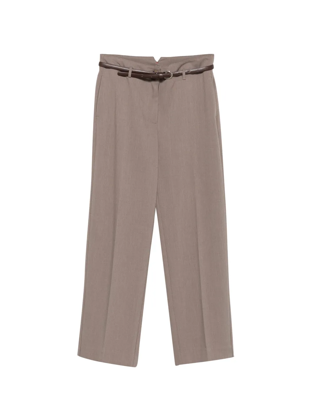 SOLOTRE belted pressed-crease trousers - Gris SOLOTRE belted pressed-crease trousers - Gris