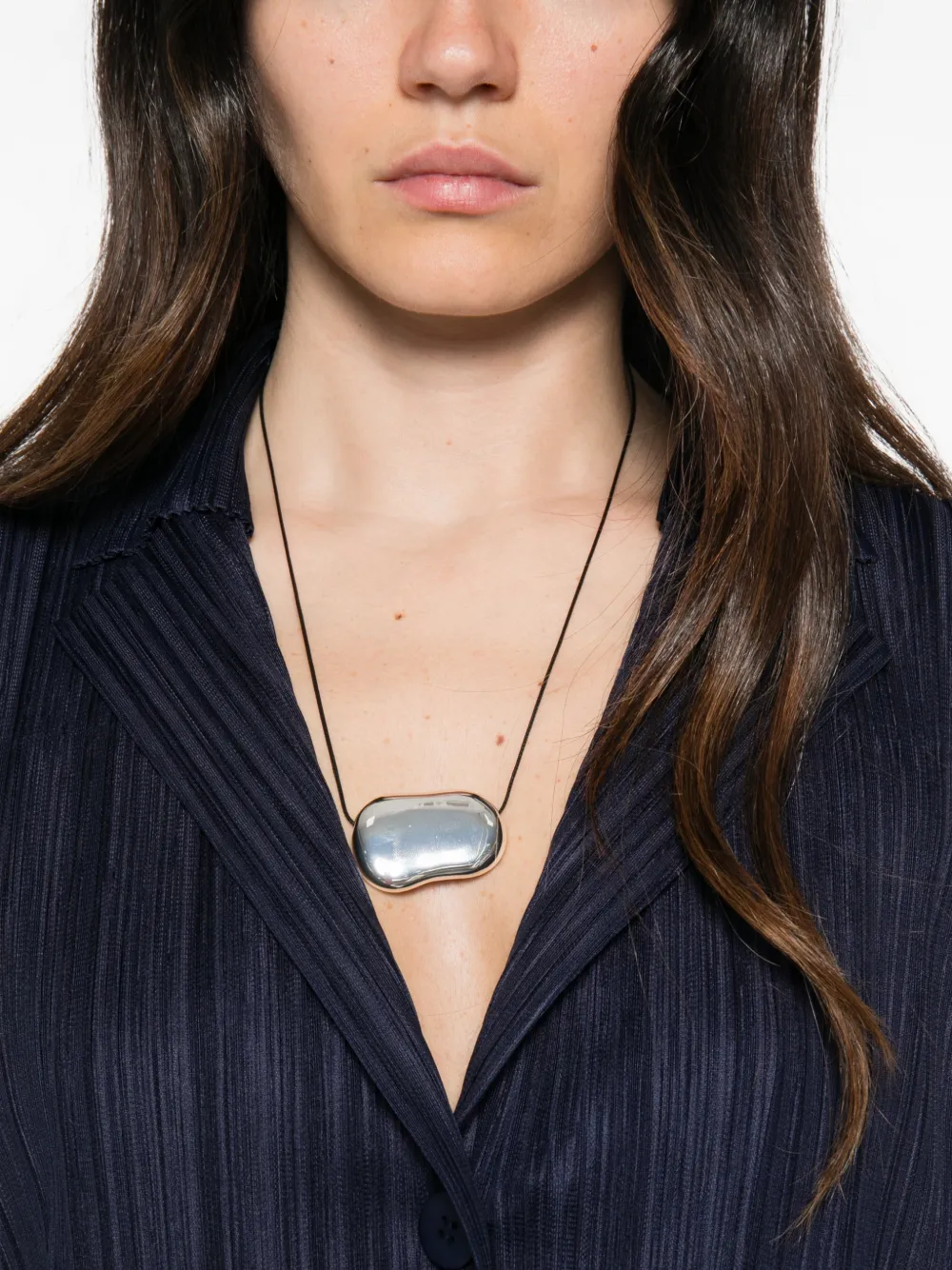 Pleats Please Issey Miyake Jack met gekerfde revers en plooien Blauw