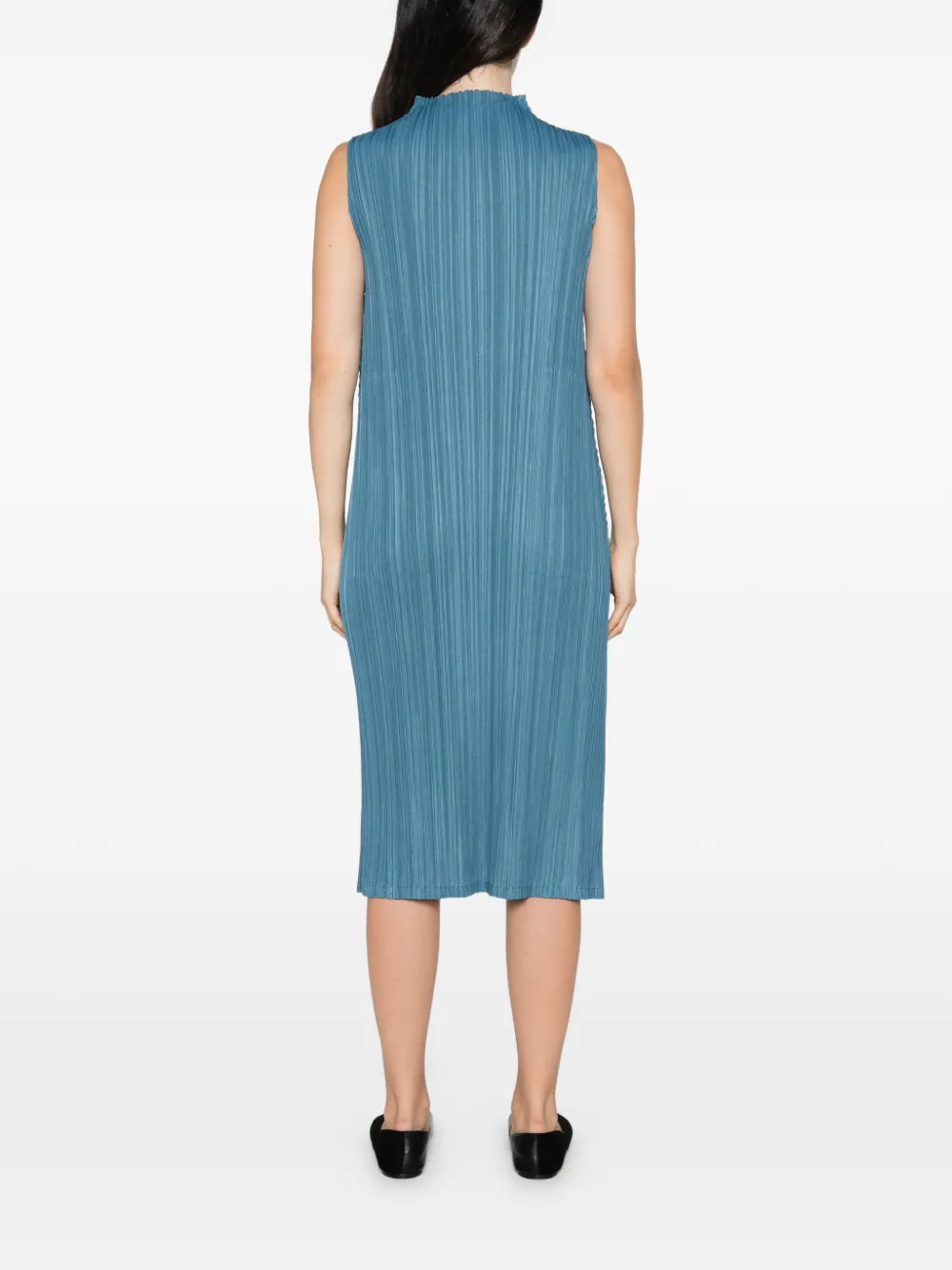 Pleats Please Issey Miyake Pleats Please mouwloze jurk Blauw