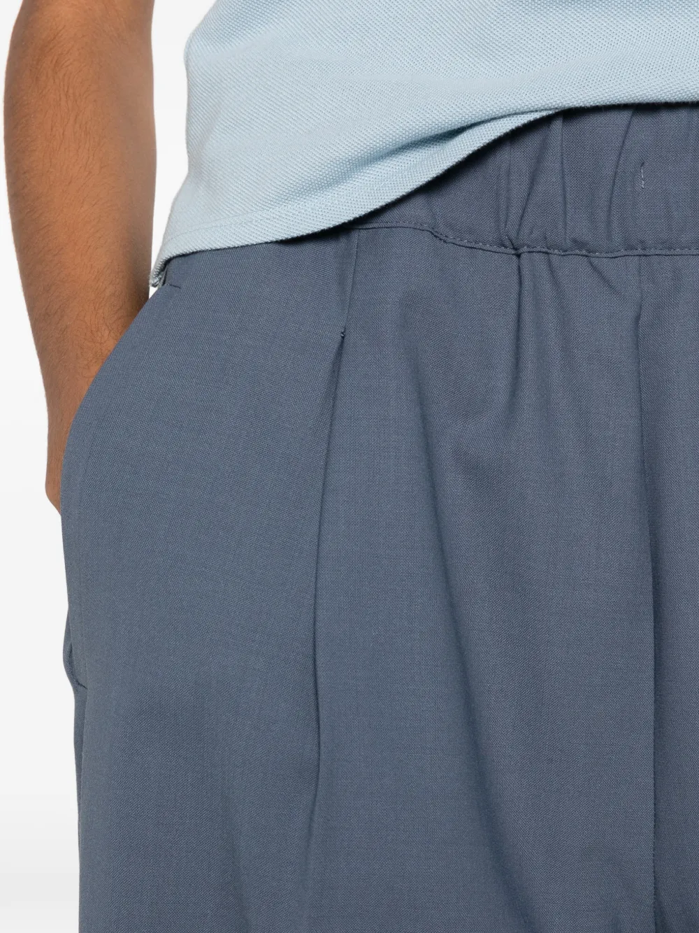 Semicouture pleated palazzo pants Blauw