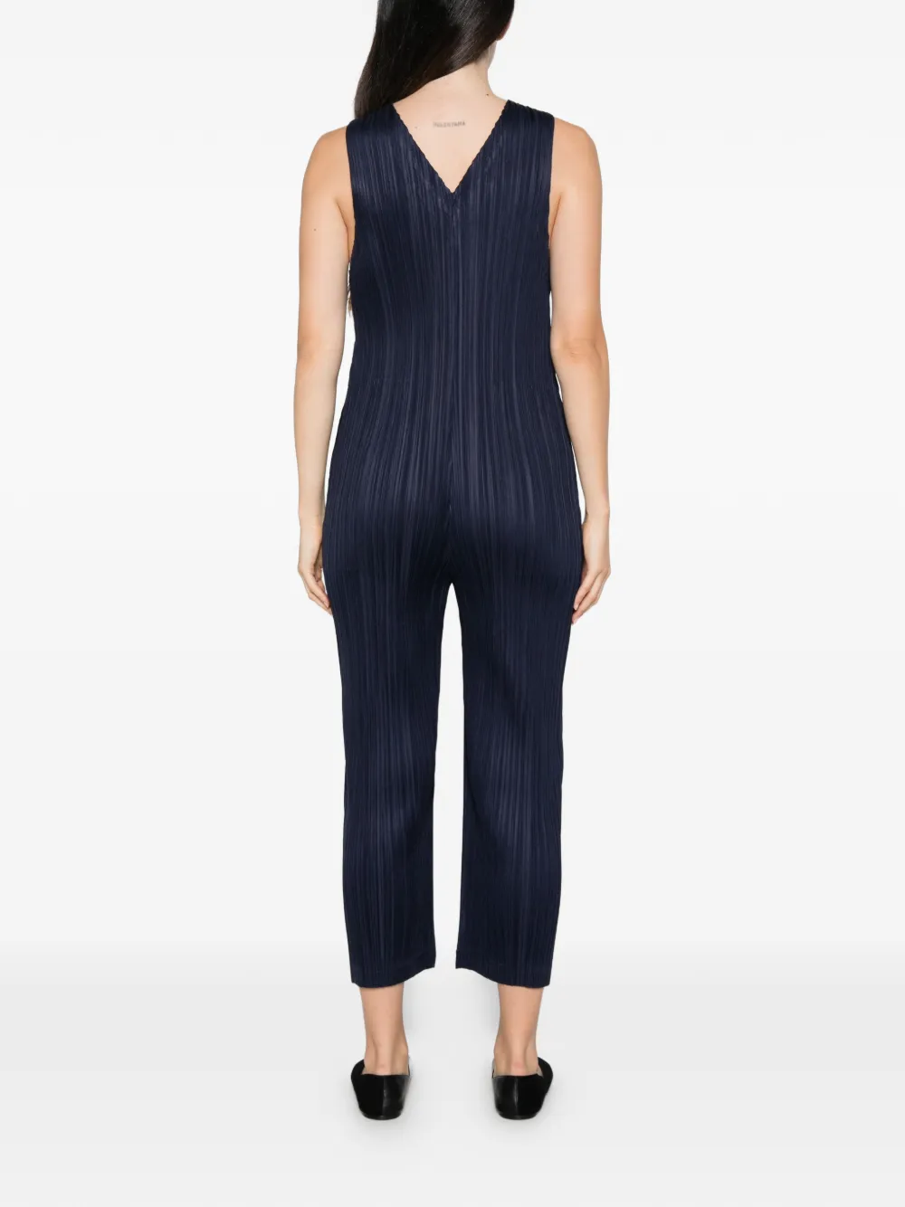 Pleats Please Issey Miyake Geplooide jumpsuit Blauw